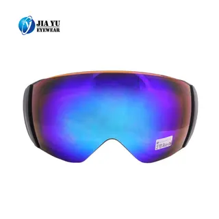 Custom Goggle Snowboard Mirror Lenses Elastic Strap Windproof Anti Fog Double Lens TPU Fashion Ski Goggle